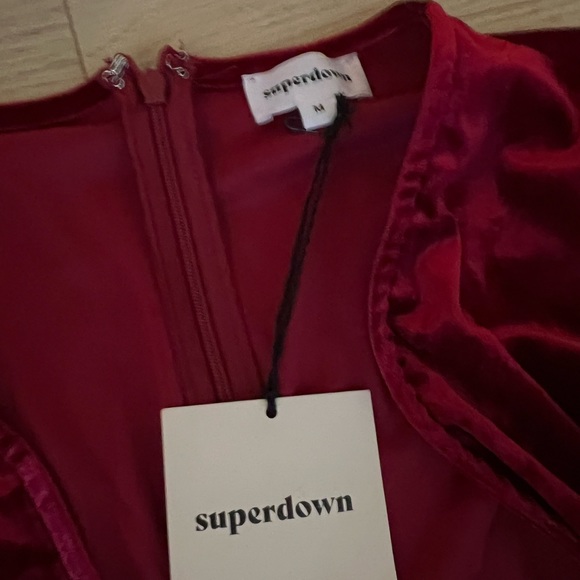Superdown Revolve Jaylin Ruched Mini Dress in Red - Picture 7 of 7